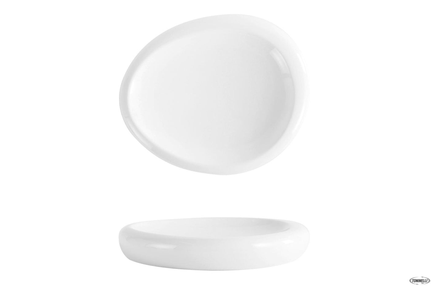 PIATTO OVALE ALTO CM.26X22 SELECTA BIANCO