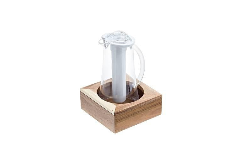 SET CARAFFA IN LEGNOACACIA E POLICAROBONATO