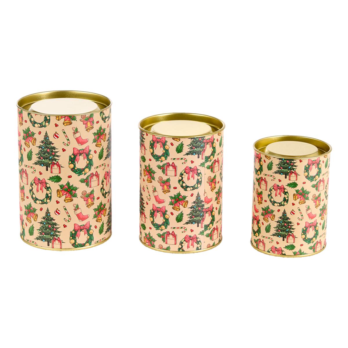 SET 3 BARATTOLINI GIALLI DECORATI M.G.H 14 ø CM.10