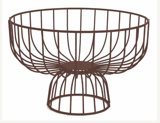 CESTA BASSA FILO CM28 CALEIDO CAFFE