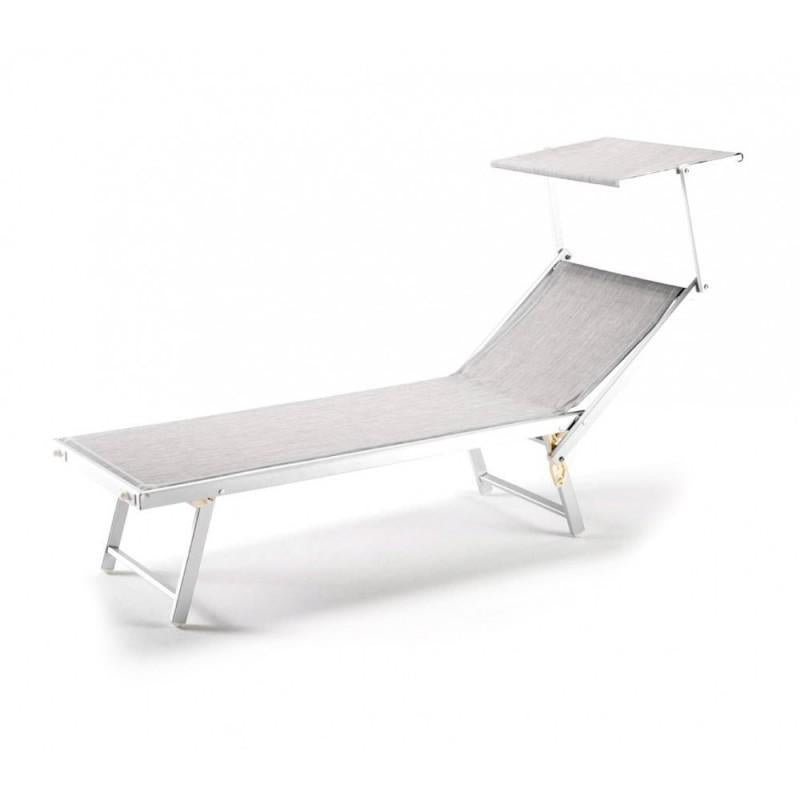 LETTINO "LUX BEACH" C/PARASOLE COL.GRIGIO