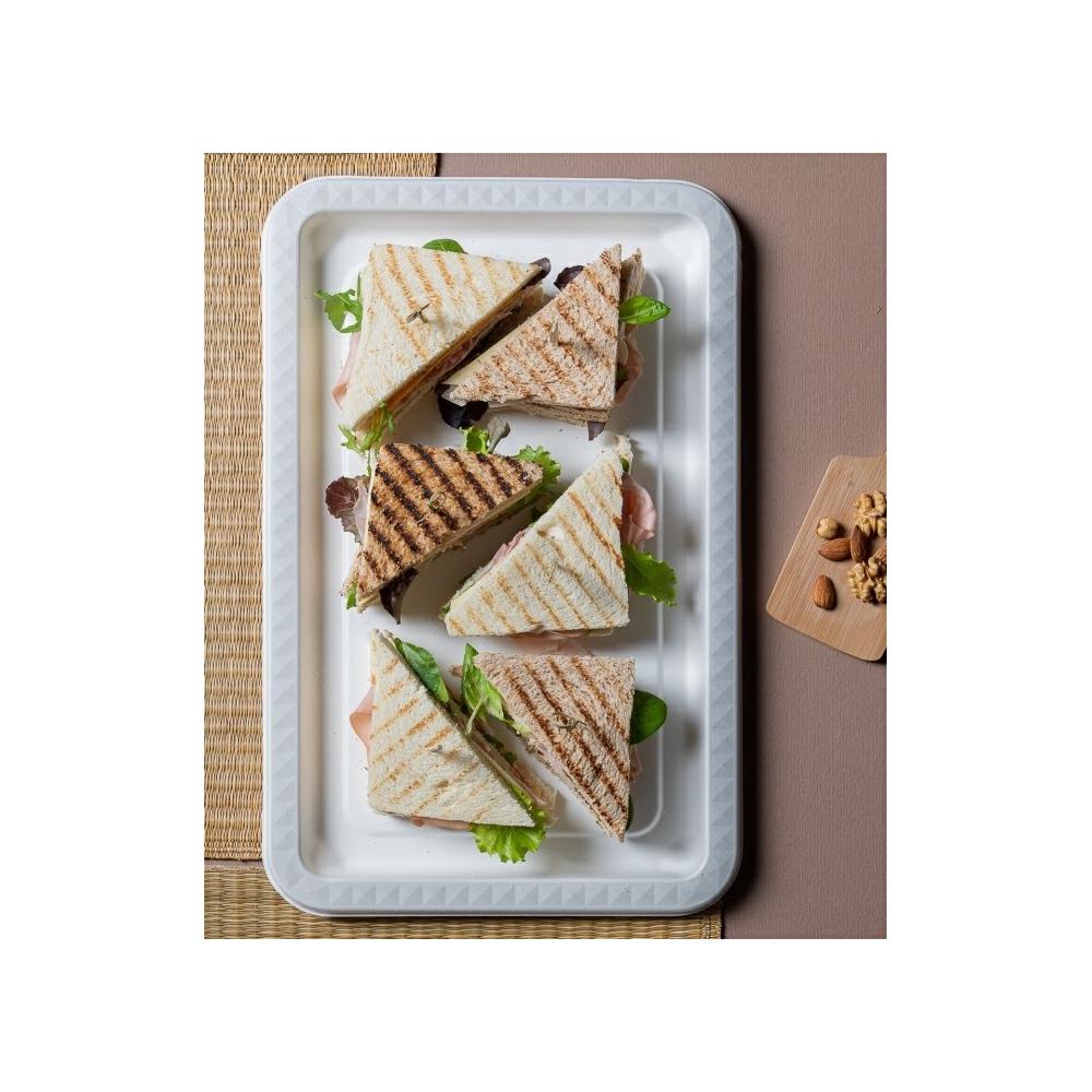 VASSOIO RETTANGOLAREDECOR POLPA BIO 46X30CM CF=5PZ
