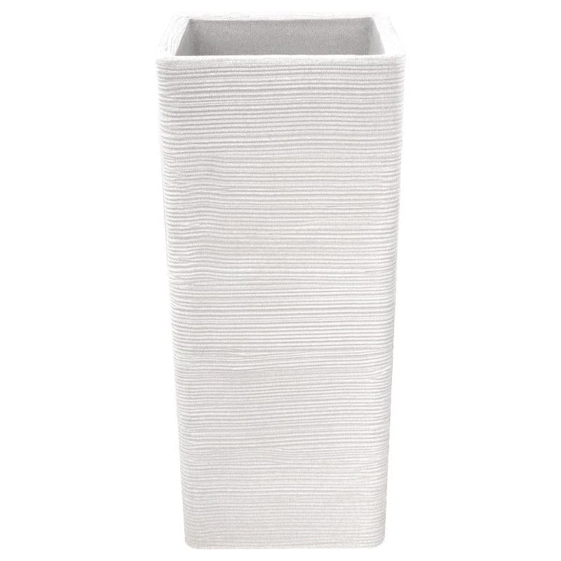 PILONE PORTAVASO RIGATO SHABBY 75CM BIANCO PERLA
