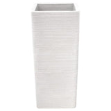 PILONE PORTAVASO RIGATO SHABBY 75CM BIANCO PERLA