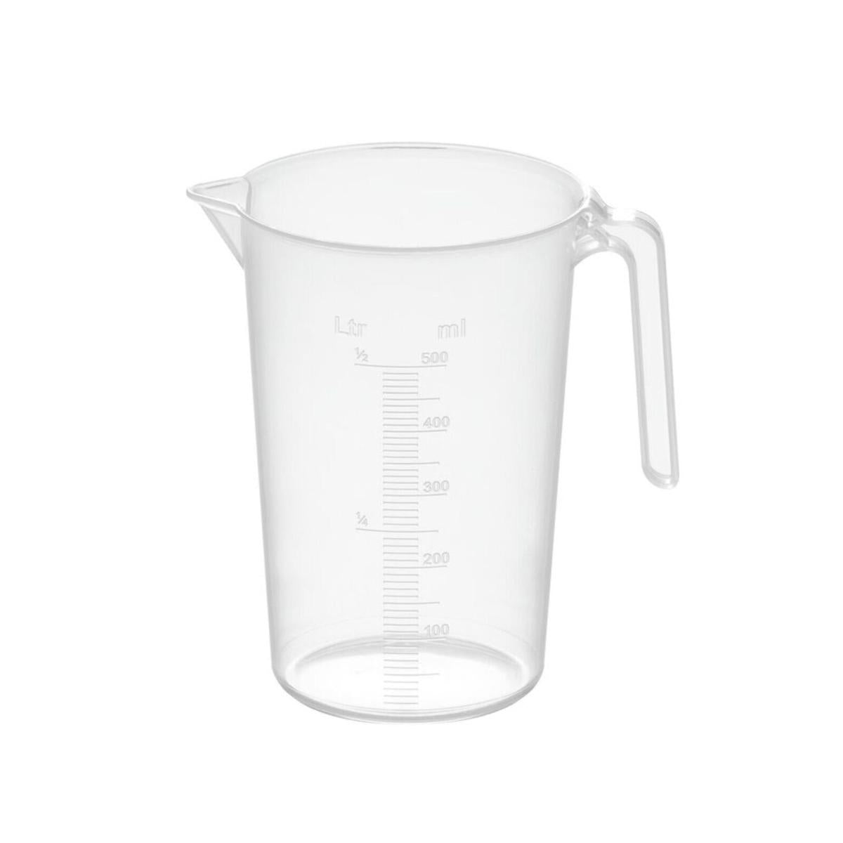 CARAFFA GRADUATA TRASPARENTE CM.12,5X14,5H LT.1 IMPILABILE