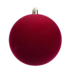 BOX 2 SFERE D.12CM BORDEAUX FLOCCATO