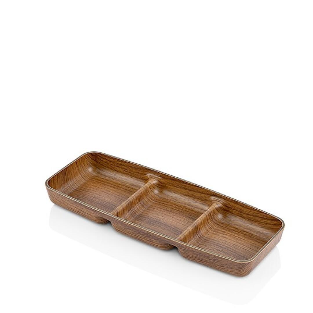 PIATTO TRIPLE SNACK PS 26X10 CM