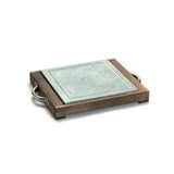 PIETRA OLLARE QUADRA25X25 CON BASE ABETE VINTAGE