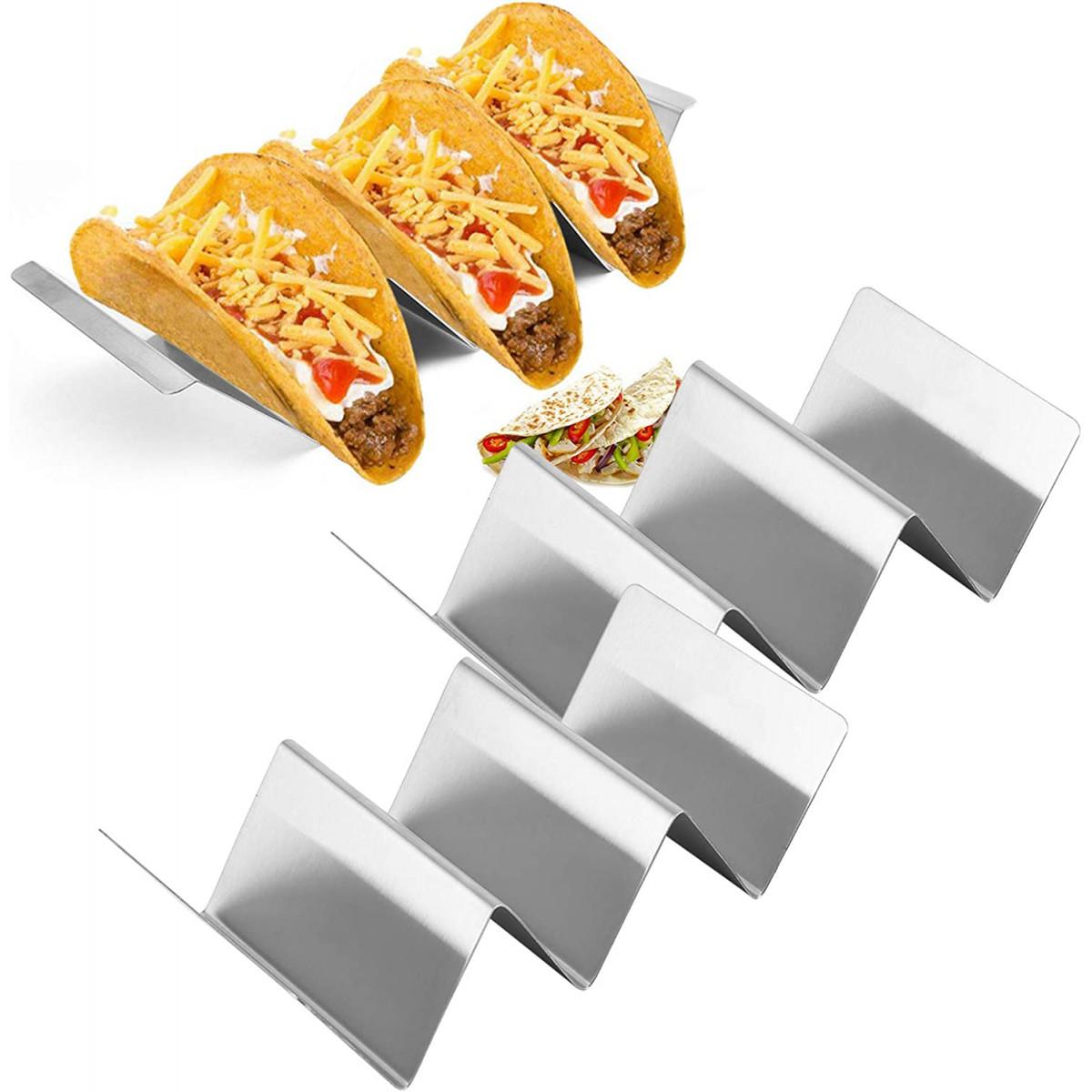 PORTA TACOS IN ALLUMINIO IN ACCIAIO INOX 14X5,5X4CM