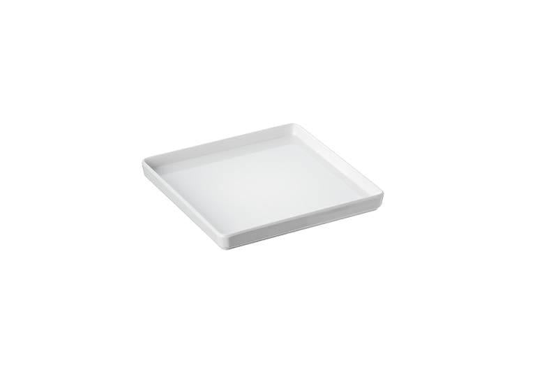 PIATTINO QUADRATO INMELAMINA BIANCA 12X12X1,3