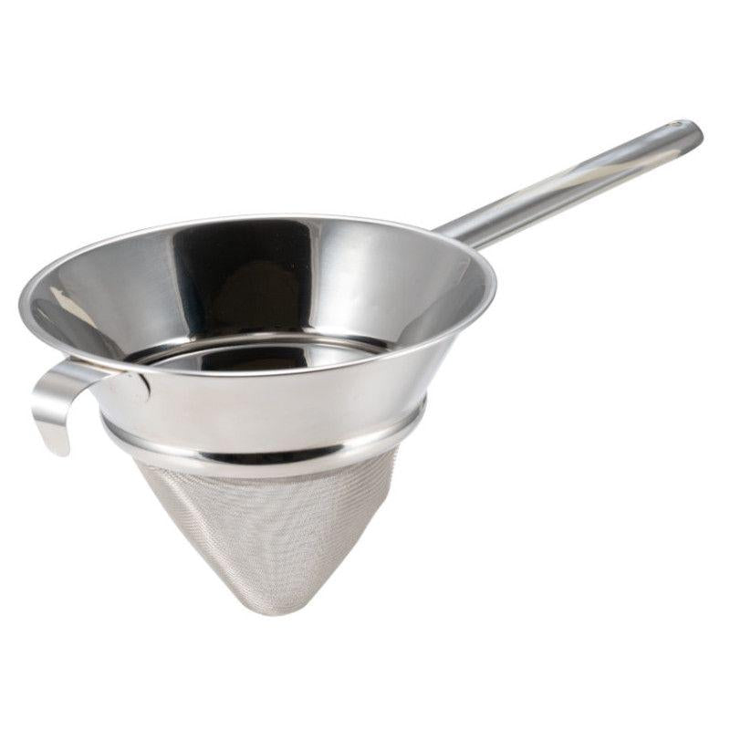 COLINO CONICO A RETEACCIAIO INOX 18/10 Ø16CM