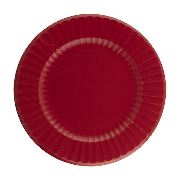 CF 8 PIATTI ROUND CM27 ROSSO RUBINO