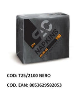 TOVAGLIOLO 25X25 2V NERO P.CELL. CF=100PZ