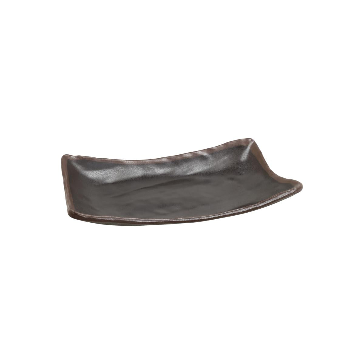 PIATTO RETT. CM 27 SHOW PLATE ROASTED RIM