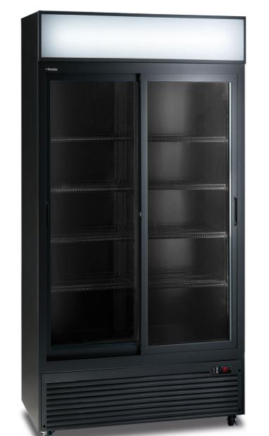 FRIGO BIBITE NERO DOPPIA ANTA SCORREVOLE CL1300V2GCSLBLACK