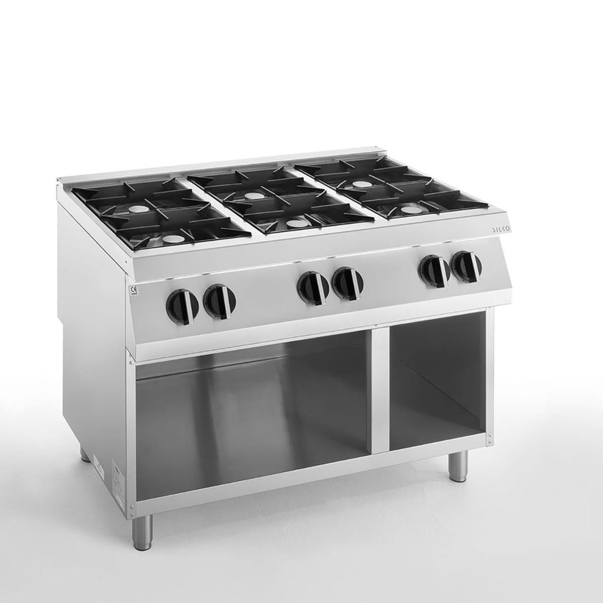 CUCINA A GAS 6 FUOCHI 900 mm1200 mm900 mm