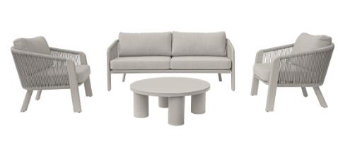 SET SANTA CRUZ IN ALLUMINIO – CORDA SABBIA – CRETA