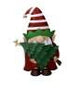 GNOMO METALLO CON ALBERO ROSSO