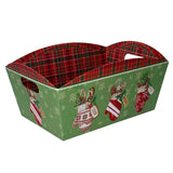 CESTA CARTONE GUANTI VERDE RETT CM 25,5X27X14H15