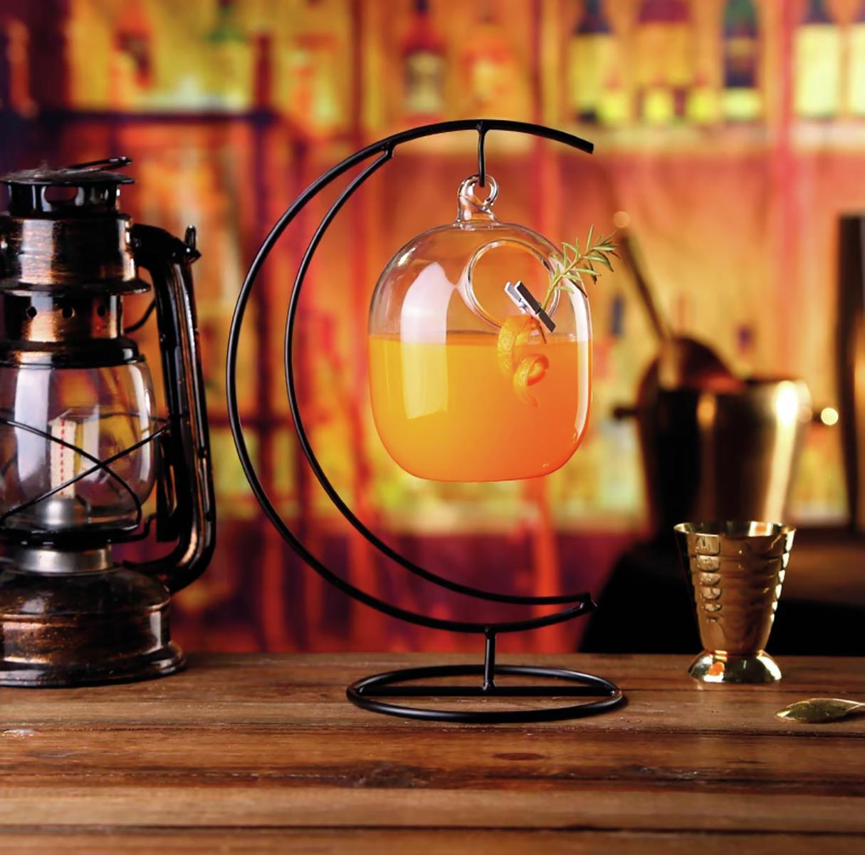 BICCHIERE E CANNUCCIA IN VETRO 450ML BIRDCAGE