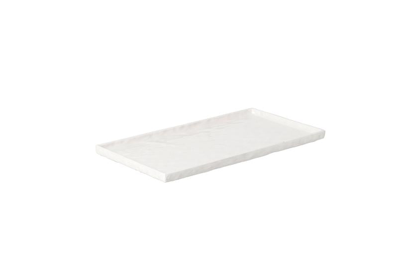 VASSOIO RETT.GN 1/3 CM.32,5X17,7X1,8 MELAMINA BIANCA