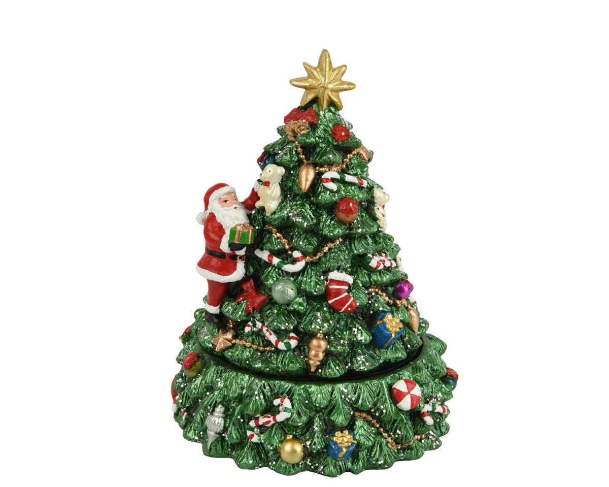 CARILLON ALBERO      NATALE RESINA 12X12 H16CM