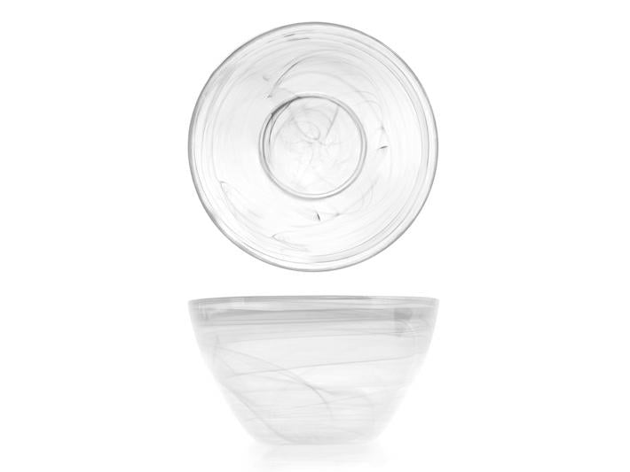 COPPA 24CM ALABASTROIN VETRO BIANCO
