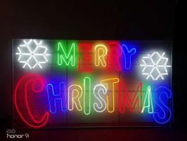 MERRY CHRISTMAS NEONFLEX LED 270X150 MULTICOLOR