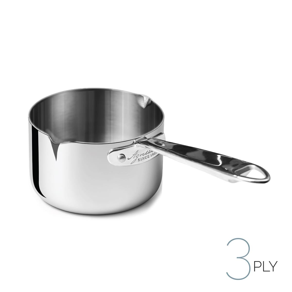 CASSERUOLA ALTA ALUINOX 3PLY 1/M CM20X14 inox1907