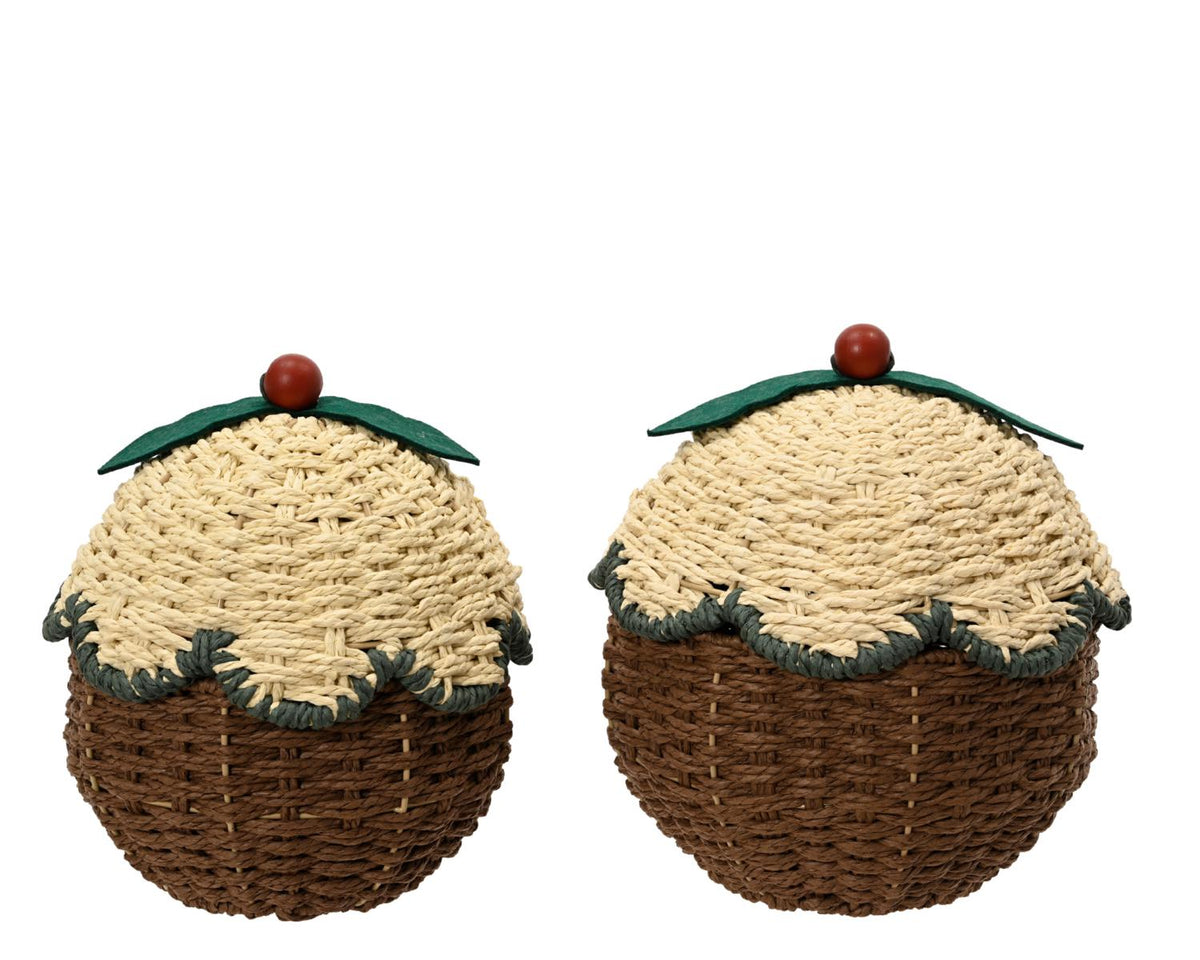 CESTO CORDA CARTA    TONDO FSC ASS. D25 H29CM