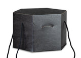 SCATOLA ESAGONALE C/CORDINI 30X30X24H SETA NERO