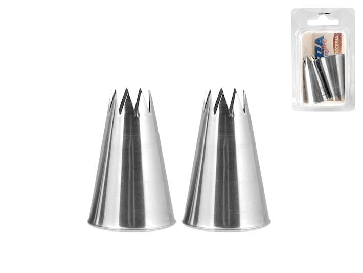 CORNETTI INOX FORO A STELLA 14MM CF=2PZ