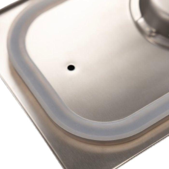 COPERCHIO INOX GN 1/1 CON GUARNIZIONE ERMETICA