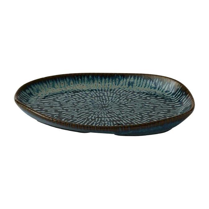 PIATTO CASCADE SAPPHIRE BLU V.RETTANGOLARE 26X20 CHURCHILL