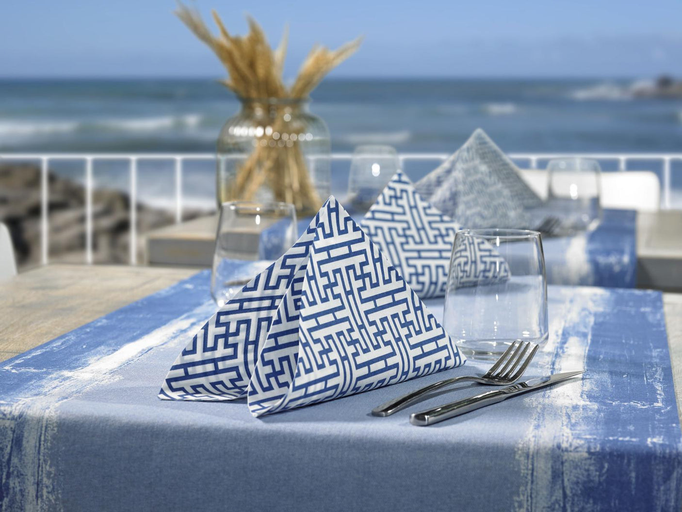 TOVAGLIOLO 40X40 SPL70 BLUE&WHITE 03 CF=50PZ
