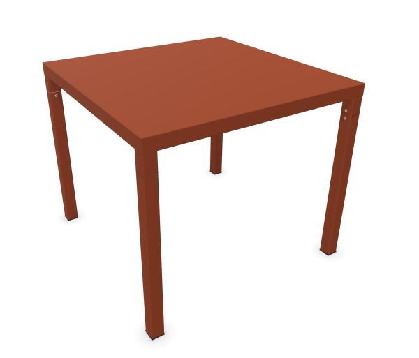 TAVOLO NOVA 90x90 CM ROSSO ACERO