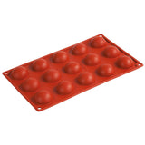 STAMPO SEMISFERE SILICONE 17,5X30CM DIAM.50MM H23 15P