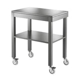CARRELLO DI SERVIZIOLACCATO GRIGIO GRANITO 2PIANI 70x45CM
