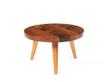 ALZATA ACACIA TONDA C/PIEDI DIAM.25X15,5H