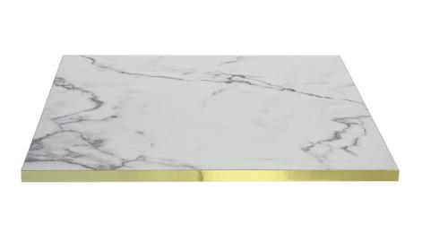 PIANO IN MARMO CON BORDO ORO 70X70