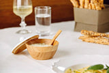 FORMAGGIERA BAMBOO C/TAPPO E CUCCHIAINO DIAM.11X5H