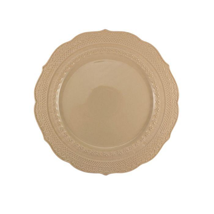 PIATTO PIANO DIAM.28H.2CM BEIGE SKALISTOS STONEWARE