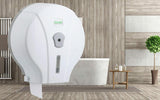 DISPENSER CARTA IGIENICA MINIJUMBO ABS BIANCO "MUNDO"