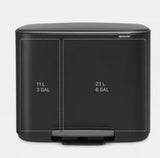 PATTUMIERA TOUCH BIN11+23LT C/PEDALE COL.NERO