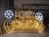 MERRY CHRISTMAS LED 270X150 LED BIANCO CALDO E BIANCO FREDDO