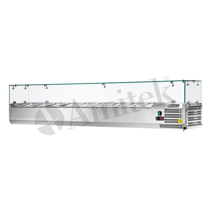 VETRINA REFRIGERATA PER PIZZERIA 2000x395x435h