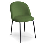 SEDIA VELLUTO SAMMI VERDE STRUTTURA NERA CM.50X57H47