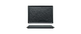 PIATTO BISTECCA 33X24CM EFFETTO PIETRA NERO