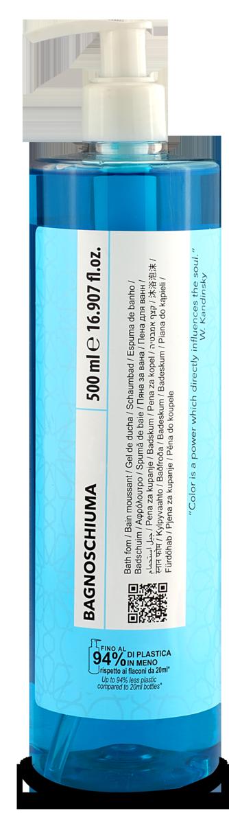 DISPENSER BAGNOSCHIUMA AZZURRO TRASP 500ML COLOR