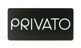 PITTOGRAMMA "PRIVATO" PVC NERO C/ST.BIANCA